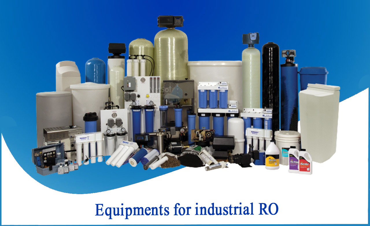 ro equipment list, commercial ro system, industrial ro plant working, industrial ro plant spare parts list